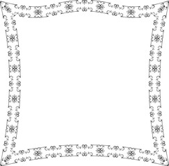 Vintage frame Flower wreath leaf vector floral border Square Horizontal Frame picture frames Branch laurel botanical silhouette black elements decoration