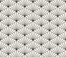 Vector seamless pattern. Repeating geometric elements. Stylish monochrome background design.