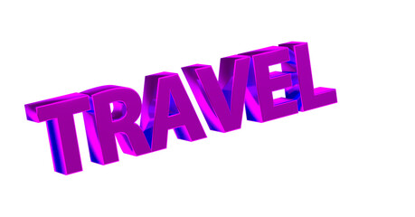 Travel - Reisen pinke plakative 3D-Schrift, Urlaub, Flug, Hotel,, Strandurlaub, Städtereisen, Abenteuerurlaub, Wellnessurlaub, Backpacking, Familienurlaub, Camping, Kreuzfahrt
