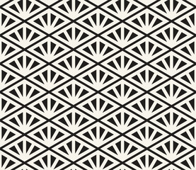 Vector seamless pattern. Repeating geometric elements. Stylish monochrome background design.