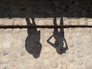 shadows  dancing  in the sun