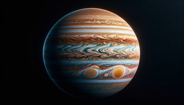 Espectacular Foto Júpiter 4K con sus Bandas Atmosféricas - Foto de Planeta para Astrología y Espacio Exterior - Imagen de Jupiter como Astros del Sistema Solar