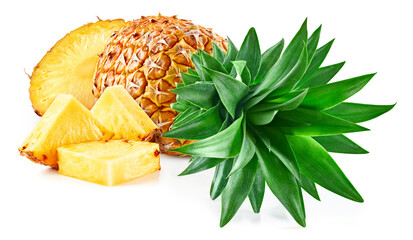 Pineapple isolated on white background