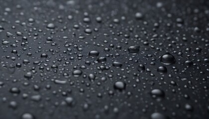 water drops on black fume background
