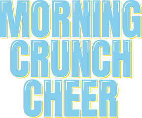 A lively lettering design capturing the cheerful essence of morning cereal crunch