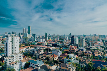 Fototapeta na wymiar Urban city in Phnom penh, Cambodia