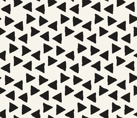 Vector seamless pattern. Repeating geometric elements. Stylish monochrome background design.