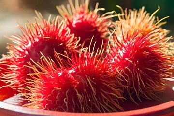 Rambutan, Thai fruits, tropical fruit, Exotic fruit
