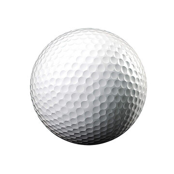 Golf ball sports equipmenton on white background