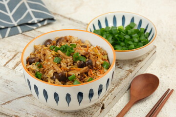 takikomi gohan,Delicious Japanese seasoned mixed rice.Japanese food