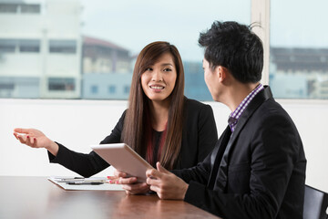 Asian business team having a meeting