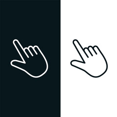 Hand click ,finger pointer icon vector logo design template