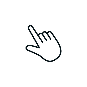 Hand click ,finger pointer icon vector logo design template
