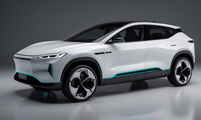 Eco-luxury electric car offering a blend of style and sustainability. AI illustration