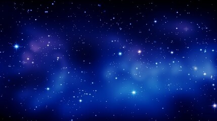 Fototapeta na wymiar Twinkling Stars in Deep Blue Space Sky for Background or Wallpaper