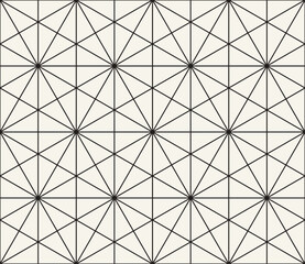 Vector seamless pattern. Repeating geometric elements. Stylish monochrome background design.