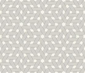Vector seamless pattern. Repeating geometric elements. Stylish monochrome background design.