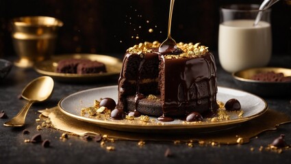 Fototapeta na wymiar chocolate mousse cake