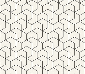 Vector seamless pattern. Repeating geometric elements. Stylish monochrome background design.