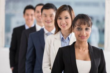 Indian Businesswoman leading a business team