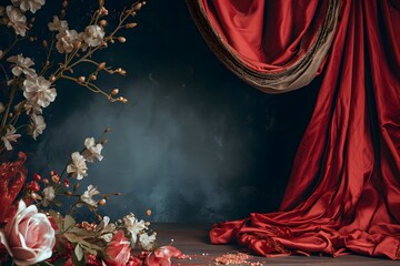 Sophisticated Flowers with Satin Fabric