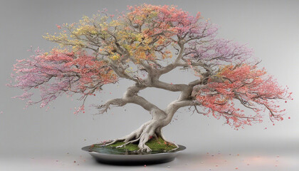 a series of photos of beautiful, picturesque trees full of colors