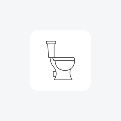 Bathroom grey thin line icon outline icon, pixel perfect