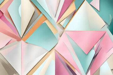 abstract pastel color background with triangles