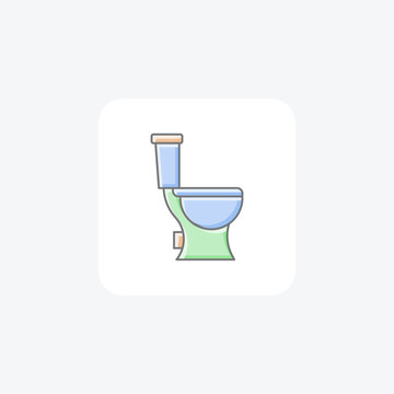 recommend clip art: Bathroom awesome lineal color icon outline icon, pixel perfect
