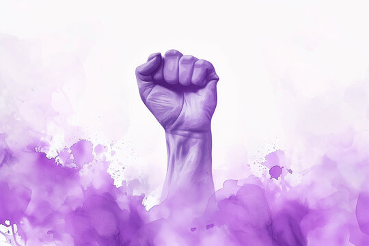 Watercolor painting with white background Concept March 8, International Women's Day