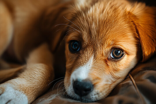 Photography of a cute dog, National puppy day concept 