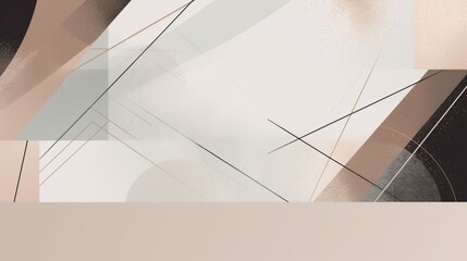 A sophisticated banner featuring a minimalist geometric design in muted tones, highlighting elegance and simplicity - Generative AI