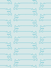 Linear cat pattern seamless. Pet lines background