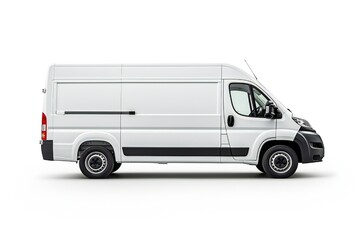 White van mockup on white background Generative Ai - Powered by Adobe
