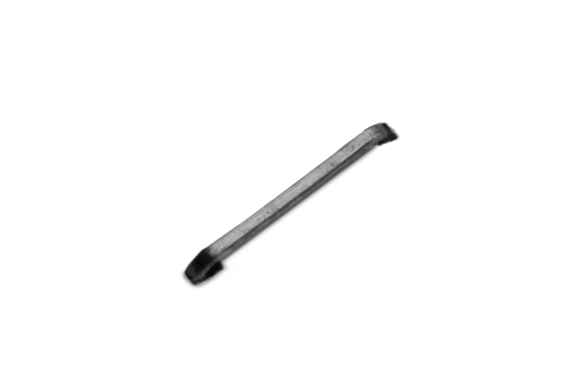 Single staple with drop shadow isolated on white background