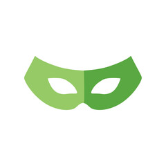 Super hero mask for face character in flat style
