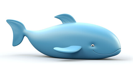 Fototapeta premium Playful Ocean Bliss: A Soft Pop Style Whimsical Whale Illustration