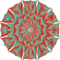  Circular flower mandala pattern for Henna, Mehndi, and Decoration. Decorative ornament in ethnic oriental style. Outline doodle hand draw vector illustration