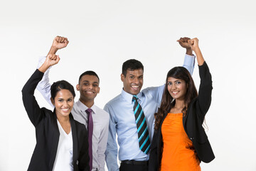 Indian Business Team celebrating.