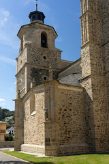 Fototapeta na wymiar Santa Maria de Clunia church in the old town of Villafranca in the way of Santiago trekking. Spain.