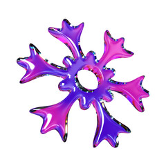 3D Snowflake Illustration