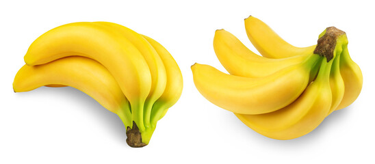 Bananas isolated. A bunch of ripe bananas on a transparent background. Fresh fruits. - Powered by Adobe