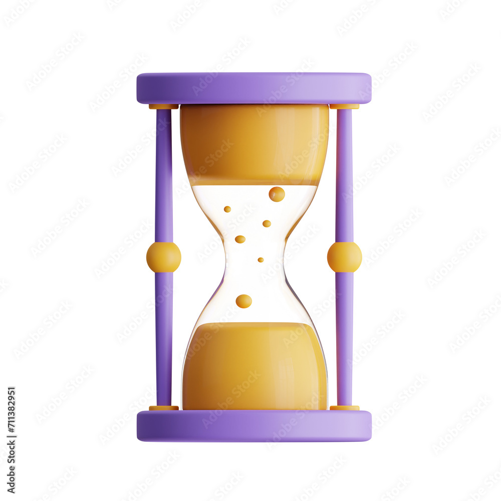Poster 3d time model maximizing productivity. 3d illustration, 3d element, 3d rendering. 3d visualization i