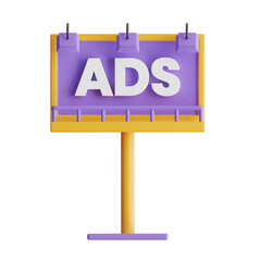 3D Billboard Model Understanding Consumer Engagement. 3d illustration, 3d element, 3d rendering. 3d visualization isolated on a transparent background
