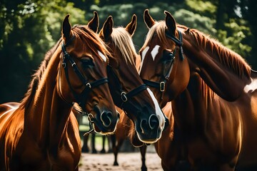 Obraz premium horse in the stable