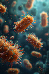 A microscopic battlefield between antibiotics and aggressive bacteria.