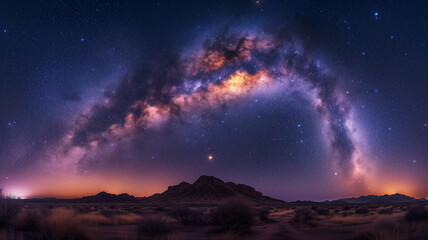 Naklejka na ściany i meble An awe-inspiring image capturing the Milky Way