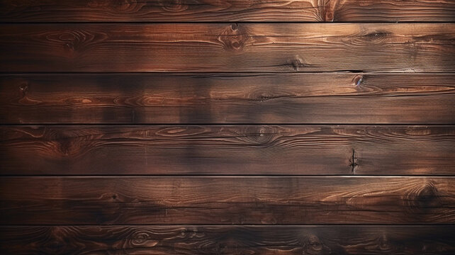 Brown wood table background, lots of contrast, wooden texture. Texture element.
