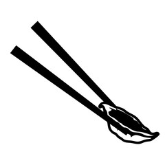Chopsticks holding Dumpling isometric Concept, Vector Icon Design, Traditional Chinese Culture Symbol, Lunar New Year of the  Dragon 2024 Sign, China Travel Guide Stock illustration