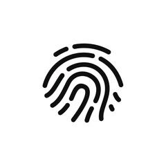 Finger print icon isolated on transparent background